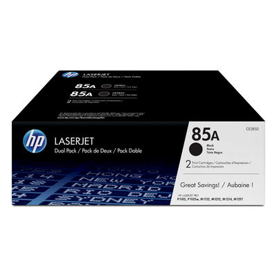 Toner Original HP Pack 85A Negro Dual CE285AD P1102 M1132 M1214