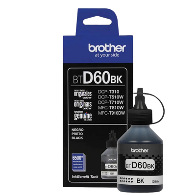 Botella Original Brother BTD60 Negro BTD60BK DCP-T310 DCP-T510W