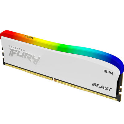 Memoria UDIMM DDR4 Kingston Fury Beast RGB 16GB 3200MHz Blanca KF432C16BWA/16