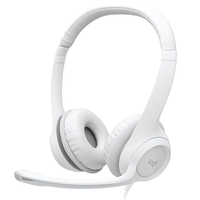 Auricular Logitech H390 Blanco Crudo Con Cable Y Microfono 981-001285