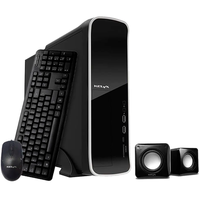 Combo Gabinete Kelyx LC727-08A Slim Fuente 500W + Mouse + Teclado + Parlante