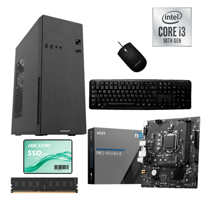 Combo PC Kelyx LC728-12 + Intel i3 + 8GB + SSD 240GB + MSI PRO H410M-B