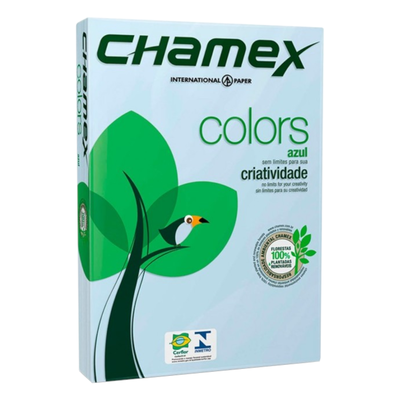 Resma Chamex Colors A4 75grs. Celeste 500 Hojas