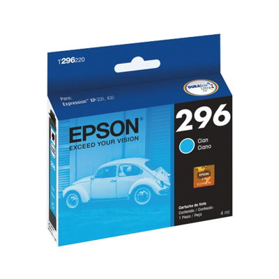 Cartucho Original Epson 296 Cian T296220 Expression XP 231 XP 431