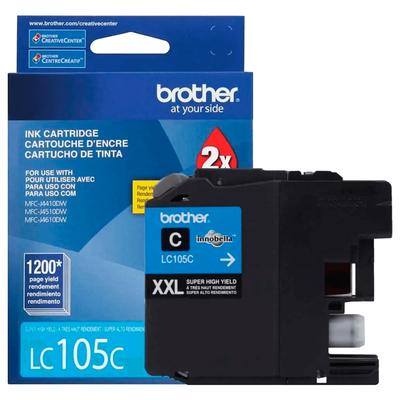 Cartucho Original Brother LC105 Cian LC105C MFC-J4410DW MFC-J4510DW