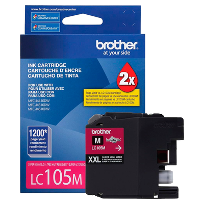 Cartucho Original Brother LC105 Magenta LC105M MFC-J4410DW MFC-J4510DW