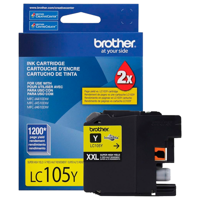 Cartucho Original Brother LC105 Amarillo LC105Y MFC-J4410DW MFC-J4510DW