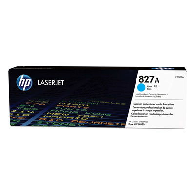 Toner Original HP 827A Cian CF301A Laserjet Enterprise MFP M880