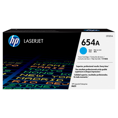 Toner Original HP 654A Cian CF331A Laserjet Enterprise M651