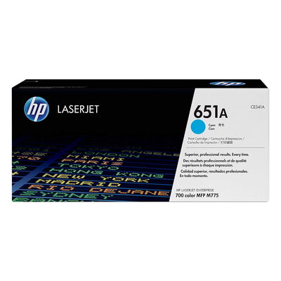 Toner Original HP 651A Cian CE341A Laserjet Enterprise MFP M775