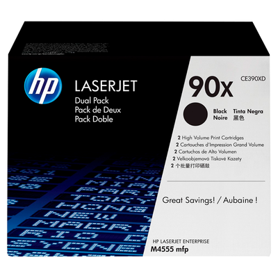 Toner Original HP Pack 90X Negro Dual CE390XD Laserjet MFP M4555