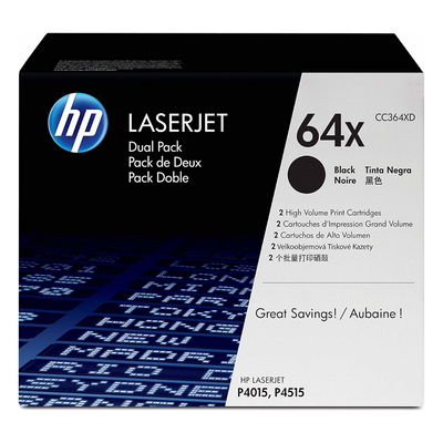 Toner Original HP Pack 64X Negro Dual CC364XD P4014 P4015 P4515
