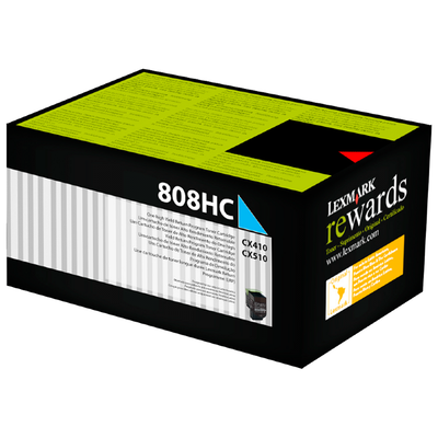 Toner Original Lexmark 808H Cian 80C8HC0 CX410 CX510