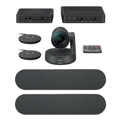 Camara Y Sistema De Videoconferencia Logitech Rally Plus 2 Parlantes + 2 Microfonos 960-001225