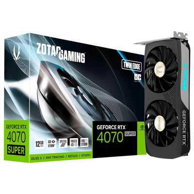 Placa de Video Vga Zotac Gaming GeForce RTX 4070 Super 12GB GDDR6X Twin Edge