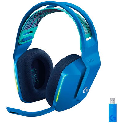 Auricular Gaming Logitech G733 Azul RGB LightSync Inalambrico 981-000942
