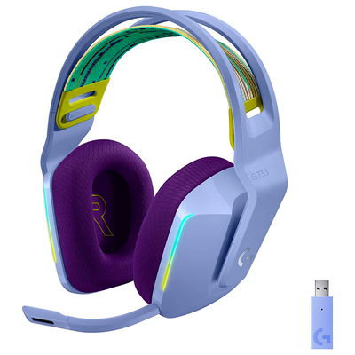 Auricular Gaming Logitech G733 Lila RGB LightSync Inalambrico 981-000889