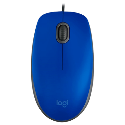 Mouse Logitech M110 Silent Azul Con Cable Full-Size 910-006662