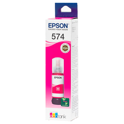 Botella Tinta Epson 574 Magenta T574320 Original EcoTank L8050 L18050