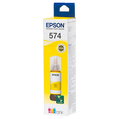 Botella Tinta Epson 574 Amarillo T574420 Original EcoTank L8050 L18050