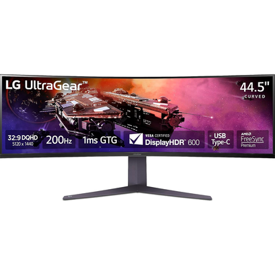 Monitor Gaming LG Ultra Gear 45'' GR75DC Ultra Wide Curvo Dual QHD 45GR75DC-B