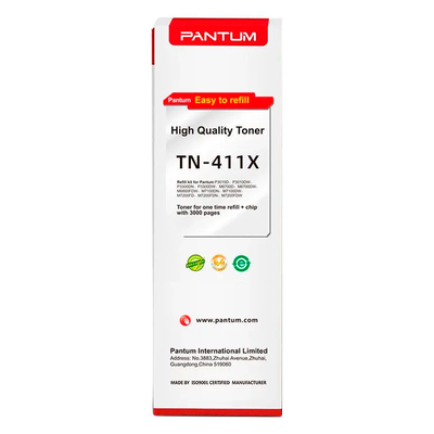 Recarga Toner Original Pantum TN-411X Negro Refill Kit P3302DW P3010DW