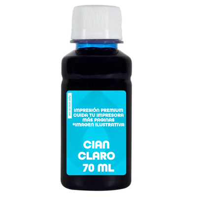 Tinta Premium Compatible Epson Tipo Original 673 Cian Claro T673520 70 ml.