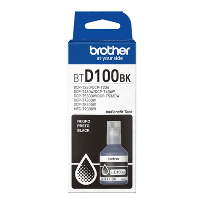 Botella de Tinta Brother BTD100 Negro para MFC-T930DW DCP-T830DW