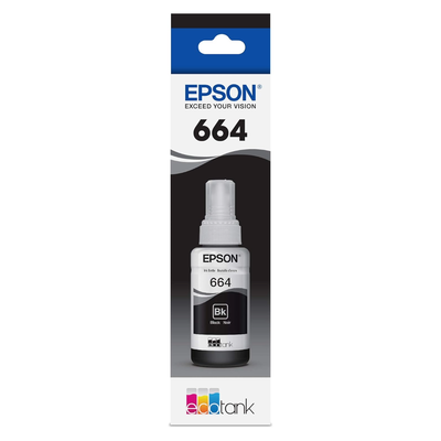 Botella Tinta Epson 664 Negro T664120 Original EcoTank L200 L210 L355