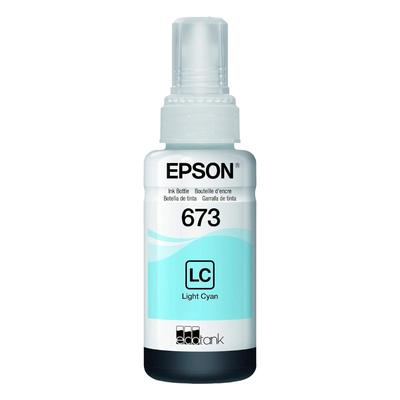 Botella de Tinta Original Epson 673 Cian Claro para L8050 L8180 L8160