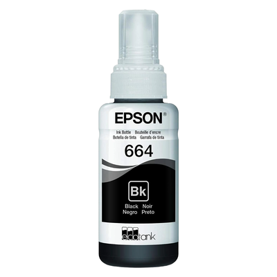 Botella Tinta Epson 664 Negro T664120 Original EcoTank L200 L210 L355