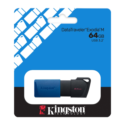 Pendrive Kingston Exodia M 64GB USB 3.2 Negro DTXM64GB