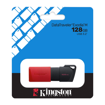 Pendrive Kingston Exodia M 128GB USB 3.2 Negro DTXM128GB