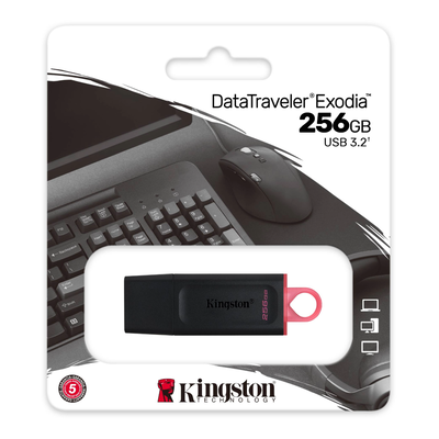 Pendrive Kingston Exodia 256GB USB 3.2 Negro DTX256GB