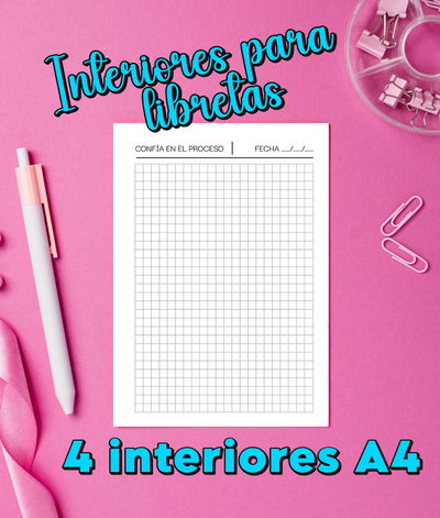 4 interiores para libretas