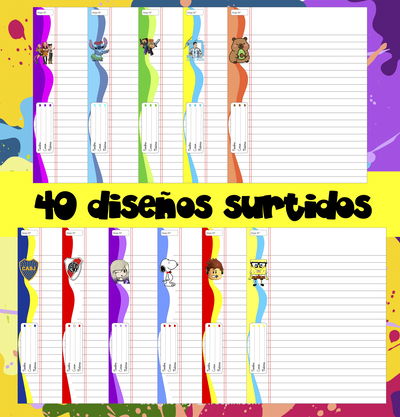 Pack x 40 diseños de carpeta Nº3 digital