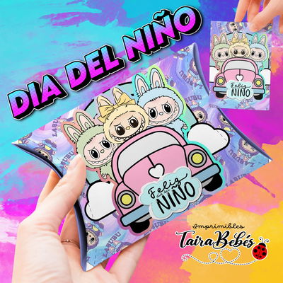 Caja Almohadita + librito dia del niño