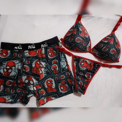 Combo pareja "Spiderman" estampado N3
