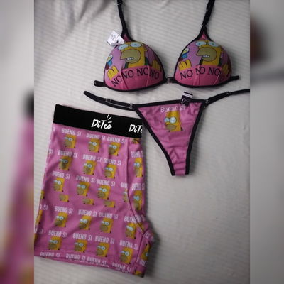 Combo pareja "Homero color rosa"