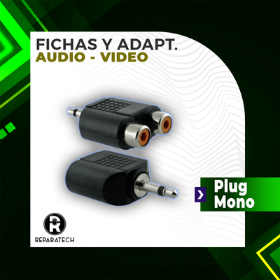 A312 PLUG 3.5MM MONO A 2JACK RCA H