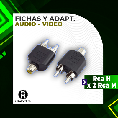 A318 ADAPTADOR JACK RCA H A 2RCA M