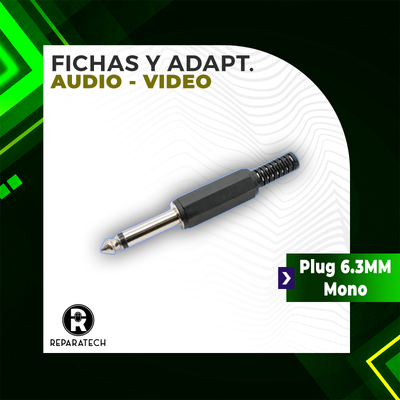 K303-E FICHA PLUG 6.3MM MONO C/COLITA