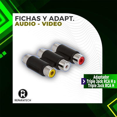 K309-K ADAPTADOR TRIPLE JACK RCA/TRIPLE JACK RCA