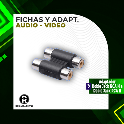K309-H ADAPTADOR DOBLE JACK RCA/DOBLE JACK RCA