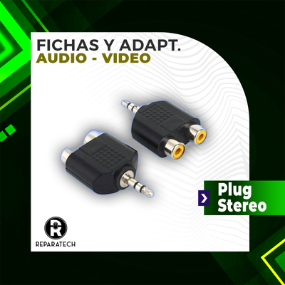 A314 ADAPTADOR PLUG 3.5MM STEREO A 2 JACK RCA H