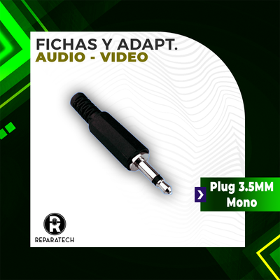 K302-E FICHA PLUG 3.5MM MONO C/ COLITA