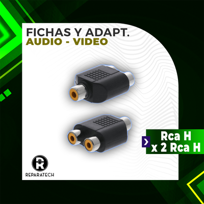 A316 ADAPTADOR JACK RCA A 2 JACK RCA H