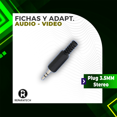 K302-F FICHA PLUG 3.5MM STEREO C/COLITA