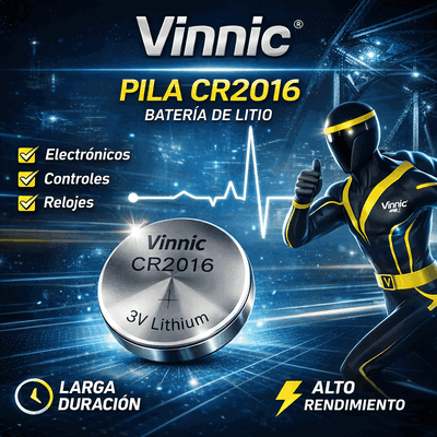 Pila Vinnic Botón CR2016 3V