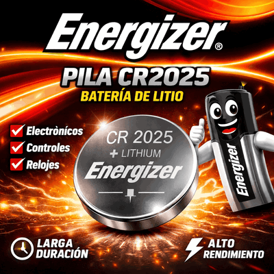 Pila Energizer Botón CR2025 3V